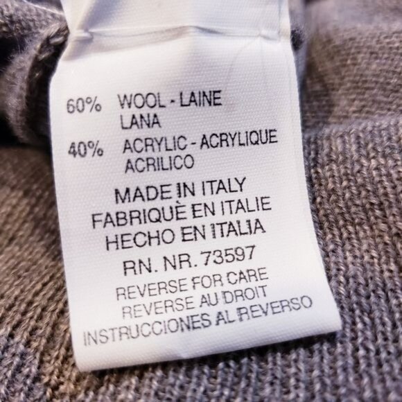 Vintage Gray Mock Neck Lightweight Slouchy Pullover Sweater Women's Size Large - Picture 6 of 7